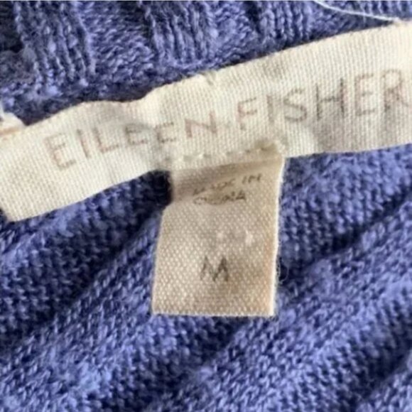Eileen Fisher Women's Linen Blend Fly Away Cardigan Purple Size Medium - Picture 5 of 7